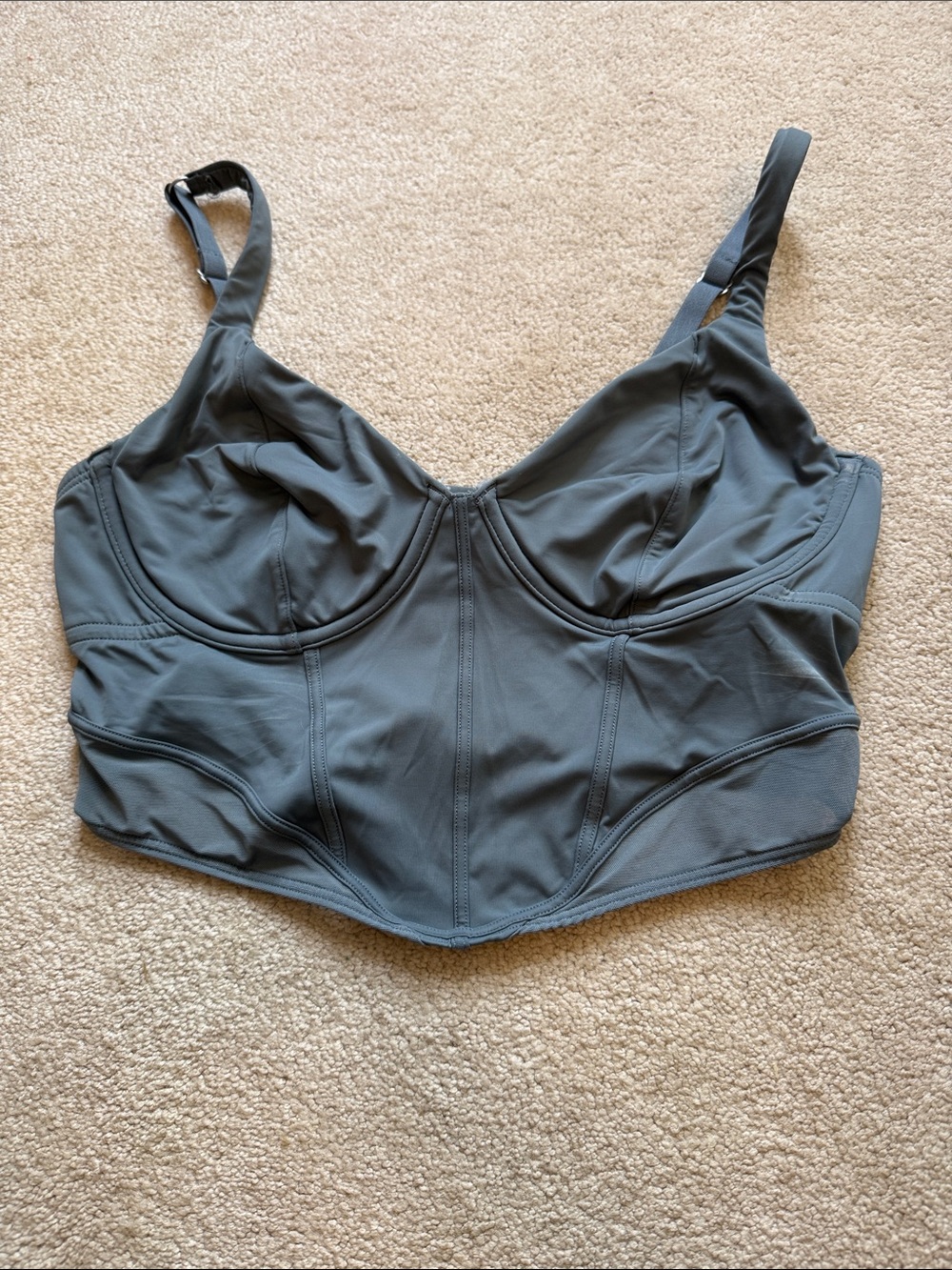 Gilly Hicks Longline Underwire Bra Top- Charcoal